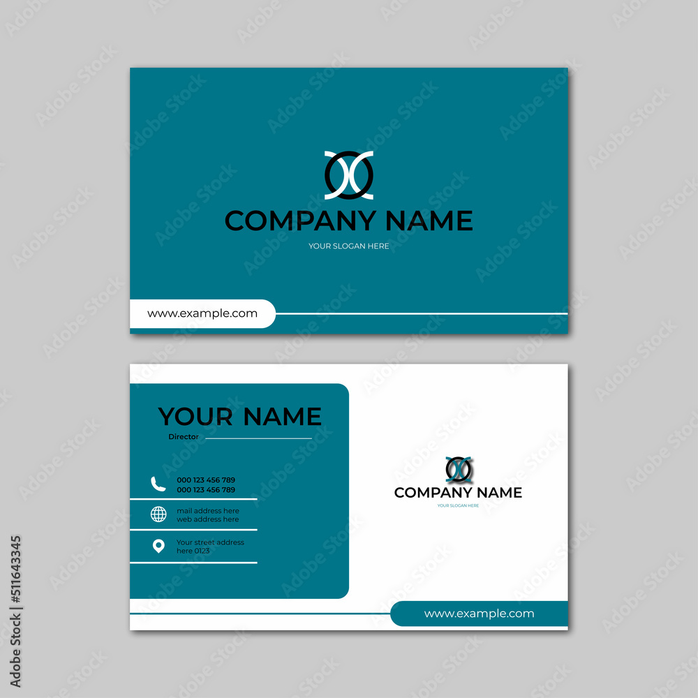elegant blue and white modern business card design elegant blue and white modern business card design