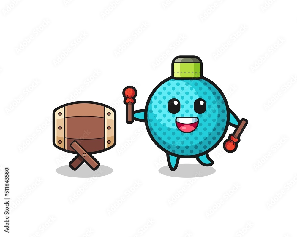 spiky ball muslim cartoon is beating the bedug spiky ball muslim cartoon is beating the bedug