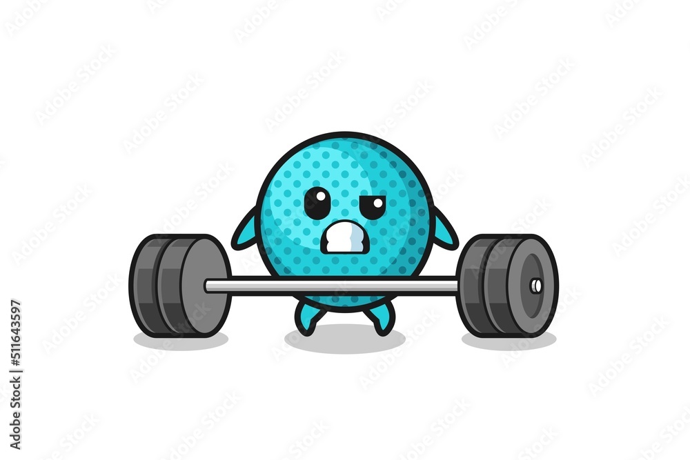 cartoon of spiky ball lifting a barbell cartoon of spiky ball lifting a barbell