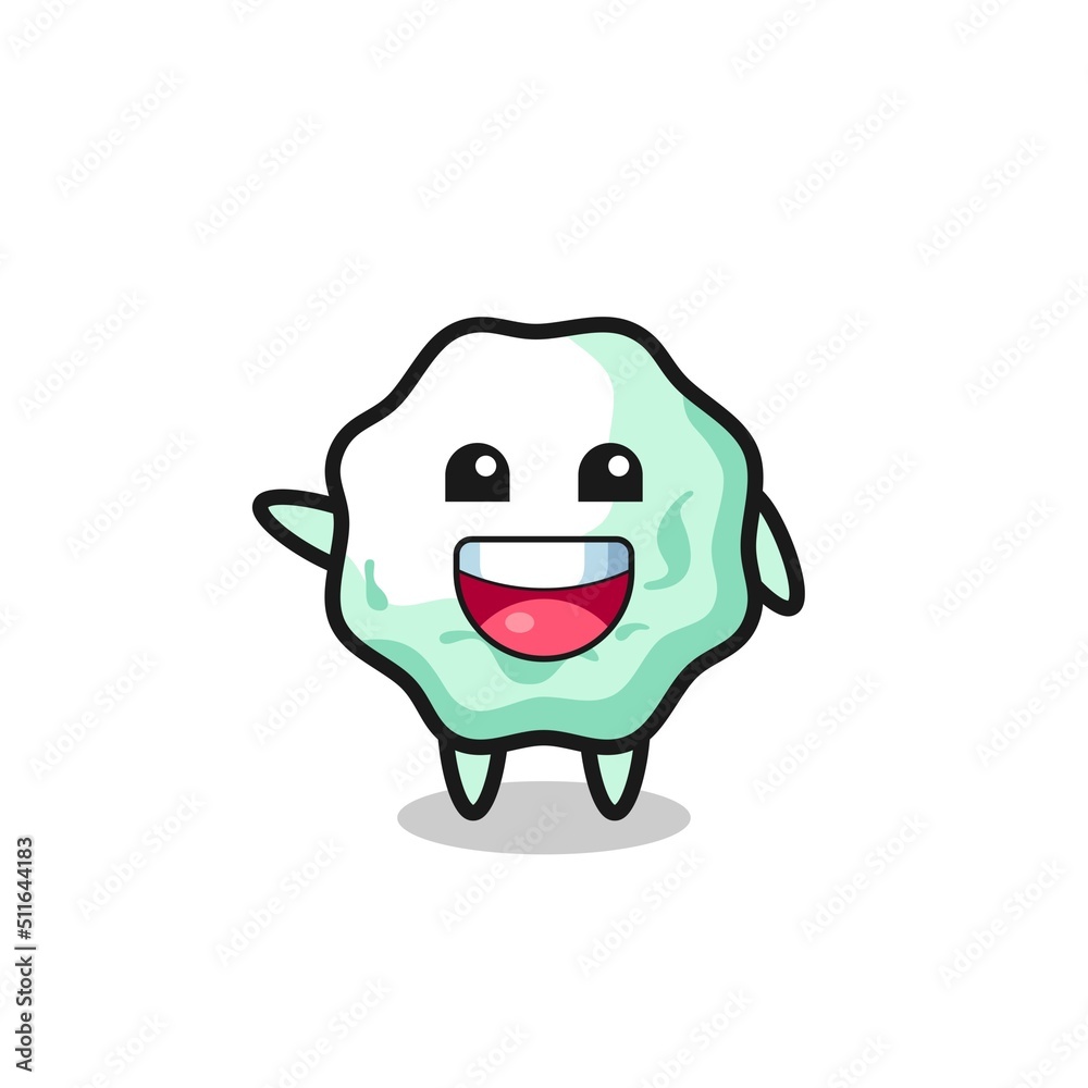 happy chewing gum cute mascot character happy chewing gum cute mascot character