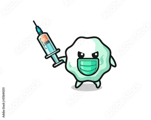 illustration of the chewing gum to fight the virus