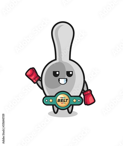 spoon boxer mascot character