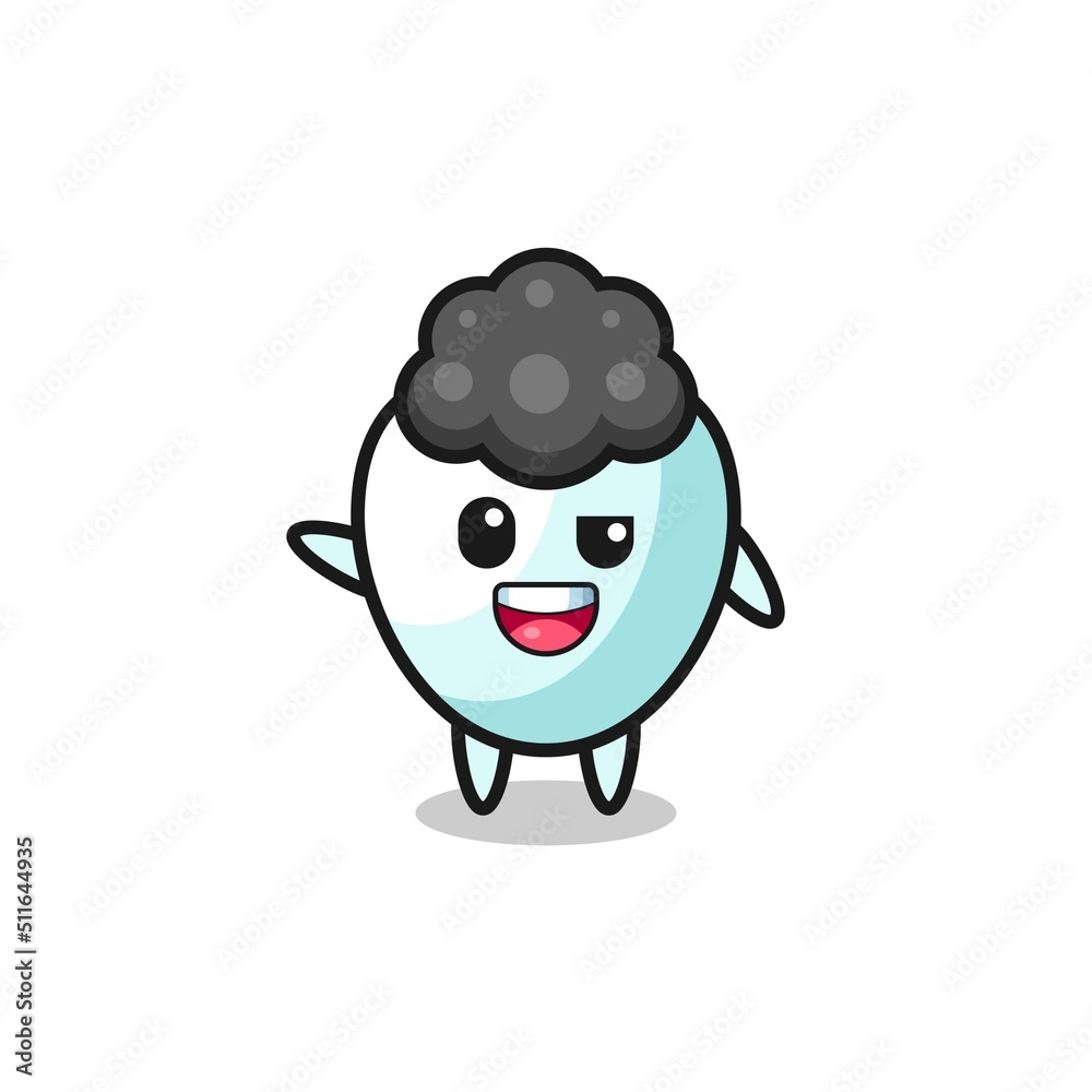 tooth character as the afro boy tooth character as the afro boy