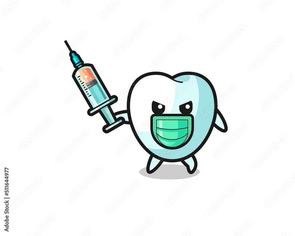 illustration of the tooth to fight the virus illustration of the tooth to fight the virus
