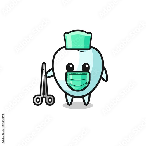 surgeon tooth mascot character