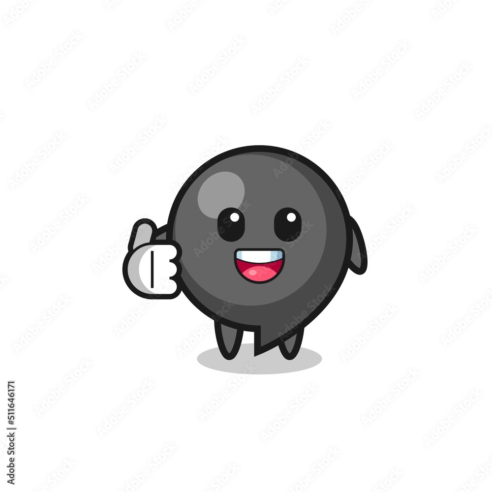 comma symbol mascot doing thumbs up gesture comma symbol mascot doing thumbs up gesture