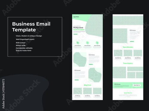 Multipurpose Business B2B E-newsletter Mailchimp email marketing template Design