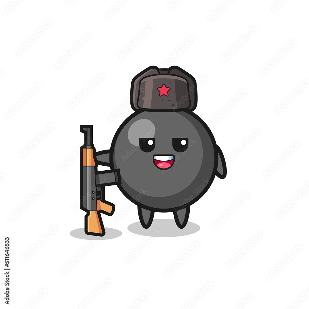Fototapeta premium cute dot symbol cartoon as Russian army