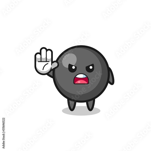 dot symbol character doing stop gesture