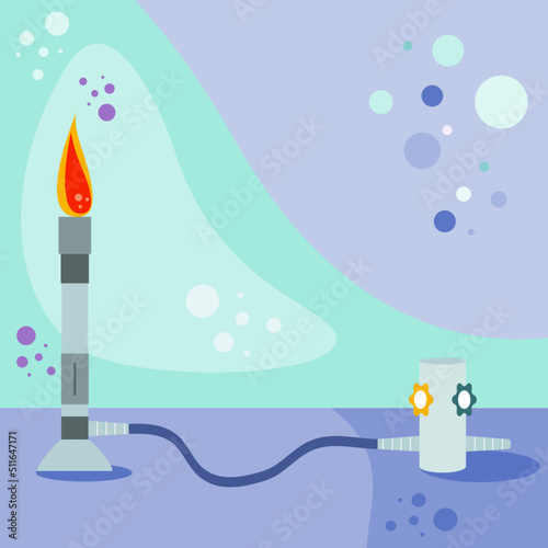 Cartoon Bunsen Burner
