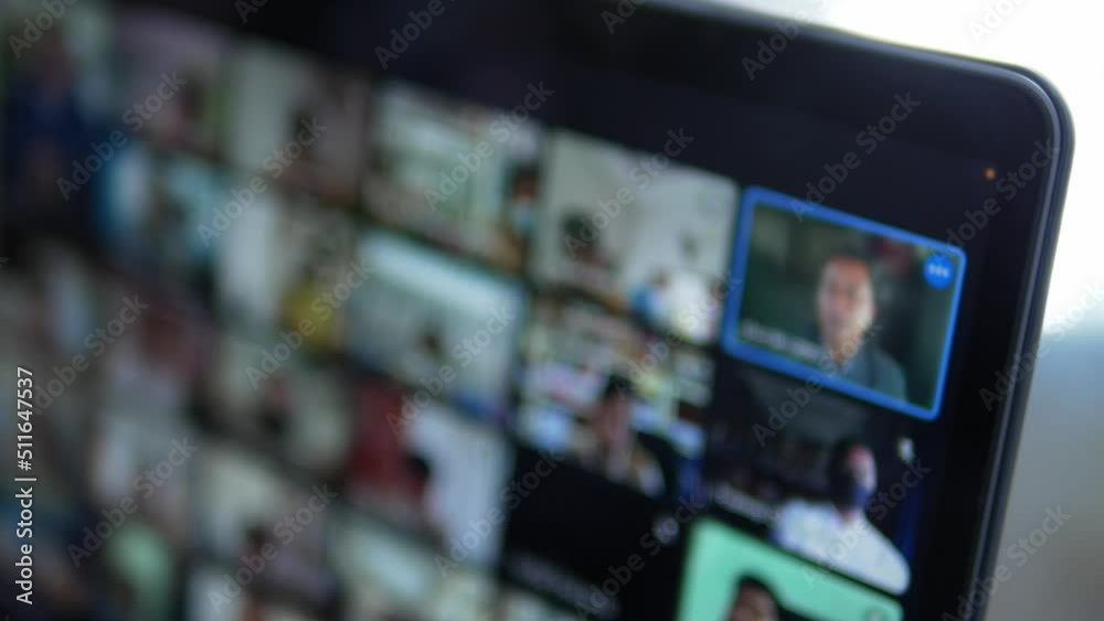 blur group Using Video Conferencing technology in office for video call with colleagues abroad, online meeting. blur group Using Video Conferencing technology in office for video call with colleagues abroad, online meeting.