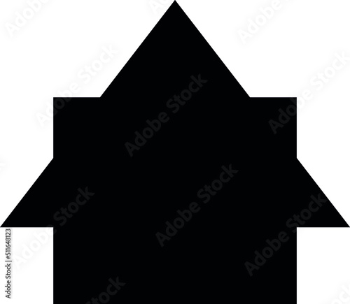 Black and white abstract vector form.