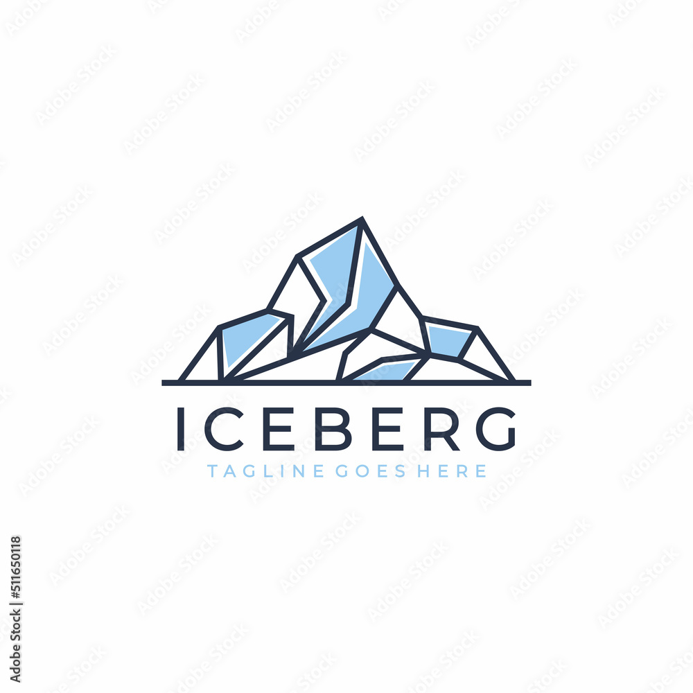 Iceberg logo vector illustration isolated on white background