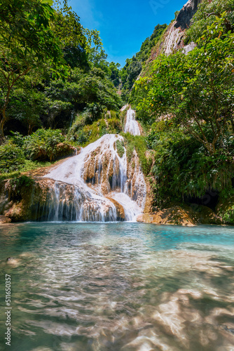 Fototapeta Naklejka Na Ścianę i Meble -  Waterfall national park in Thailand with clean river.  