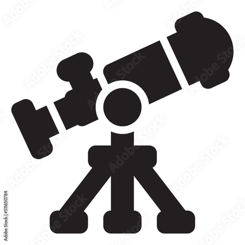 telescope glyph icon