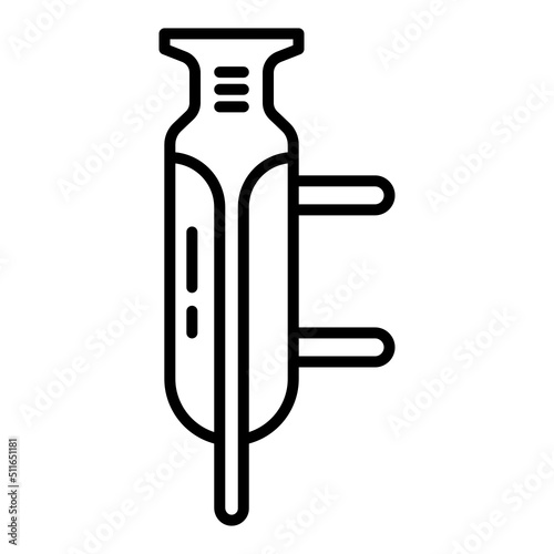condenser tube icon on transparent background