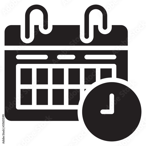 time table glyph icon