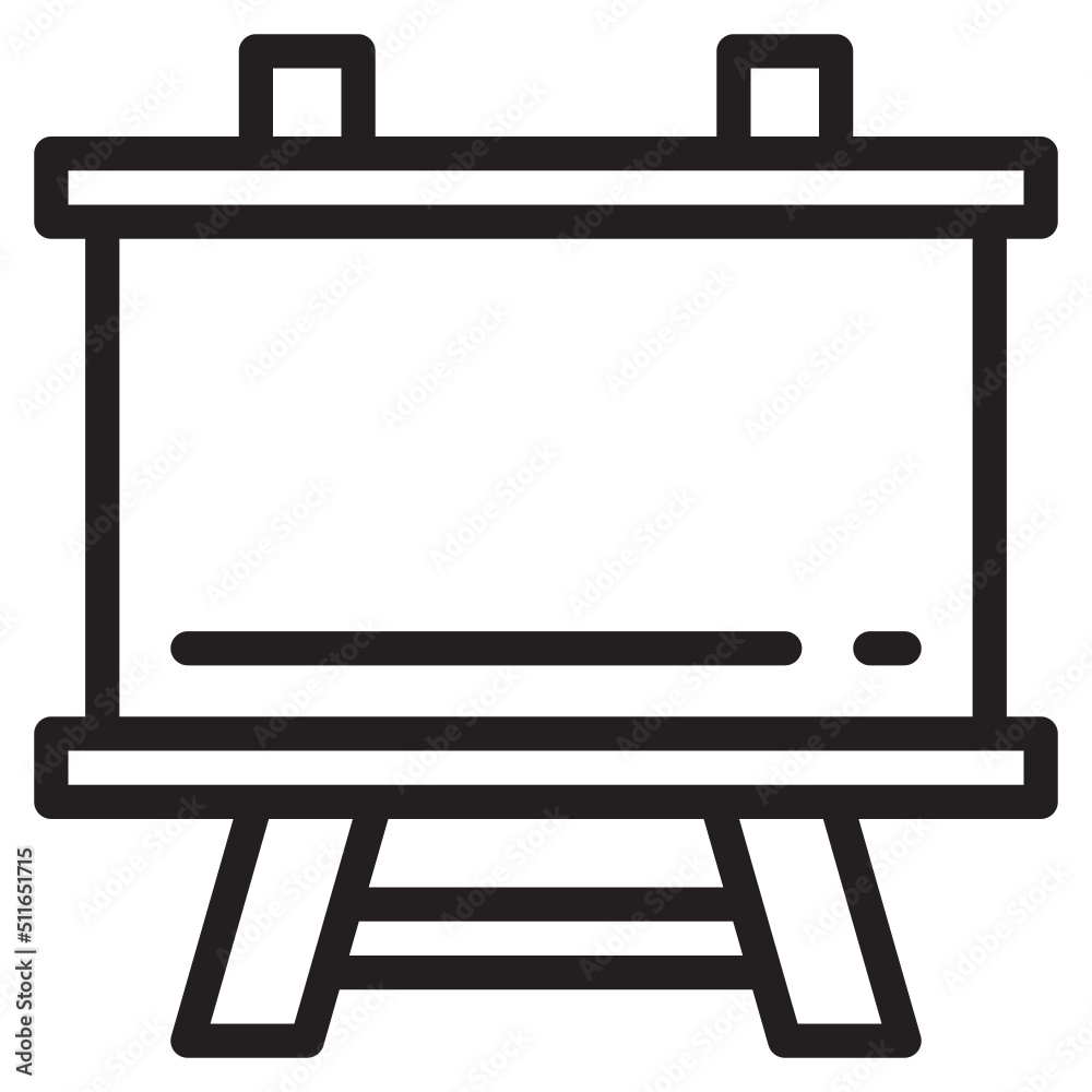white board line icon white board line icon