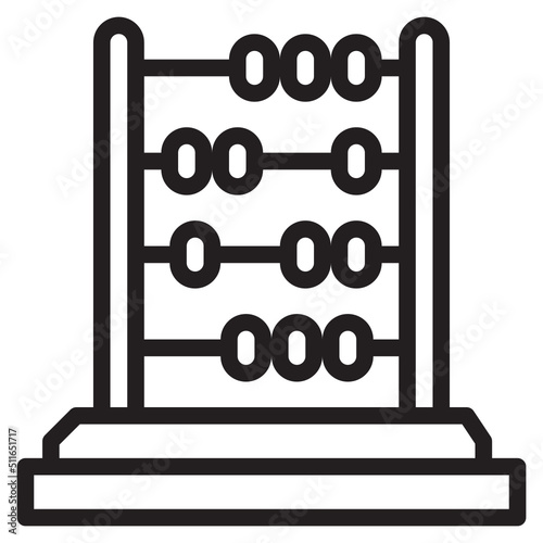 abacus line icon