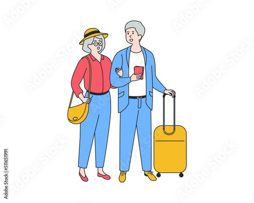 People with suitcase, People in holiday