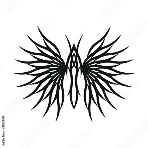 tatoo tribal simple flat vector design illustration