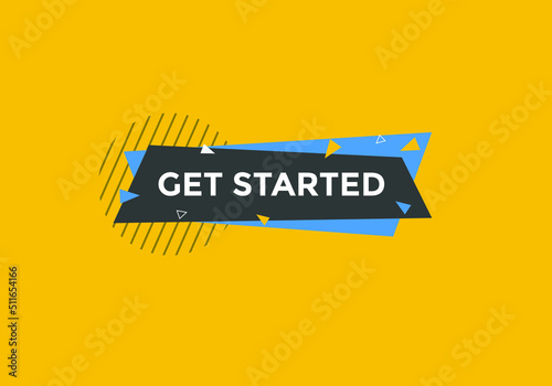 Get Started text button. Web button banner template Get Started
