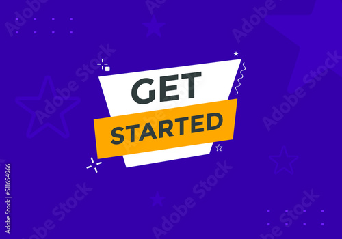 Get Started text button. Web button banner template Get Started 
