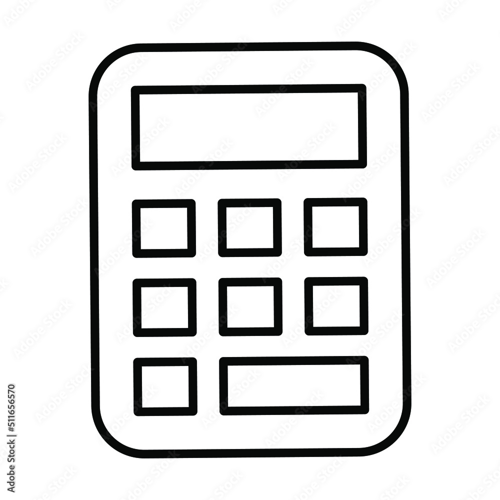 calculator Finance Related Vector Line Icon. Editable Stroke Pixel Perfect. calculator Finance Related Vector Line Icon. Editable Stroke Pixel Perfect.