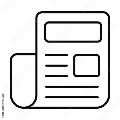 document Finance Related Vector Line Icon. Editable Stroke Pixel Perfect.