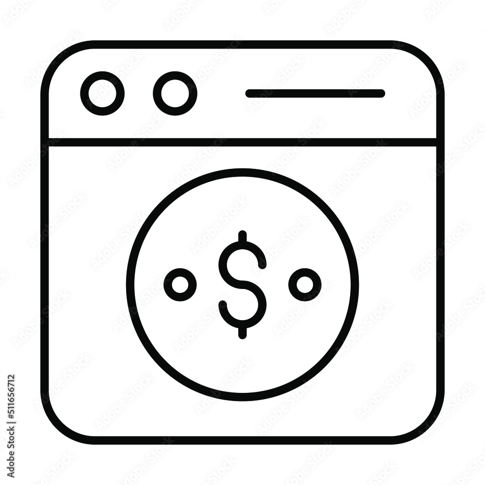 web page Finance Related Vector Line Icon. Editable Stroke Pixel Perfect. web page Finance Related Vector Line Icon. Editable Stroke Pixel Perfect.