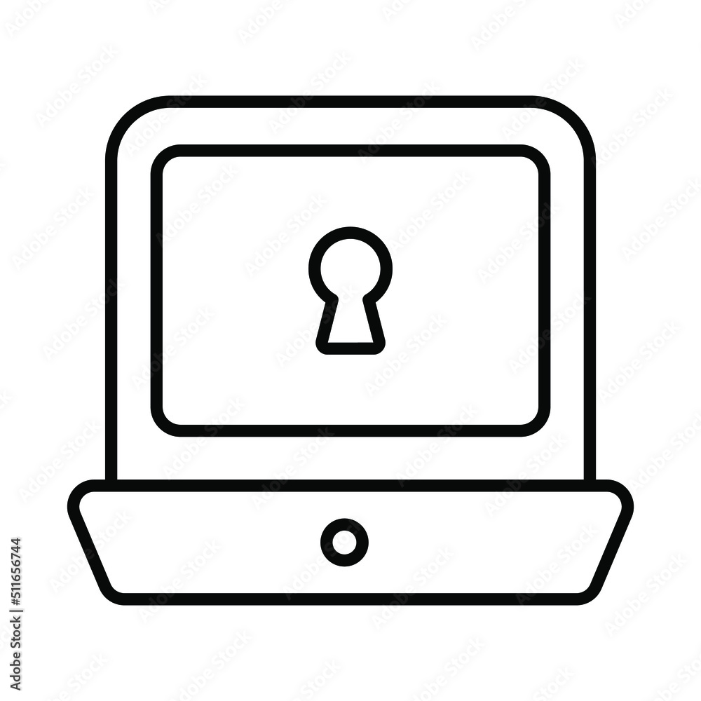 laptop security Finance Related Vector Line Icon. Editable Stroke Pixel Perfect. laptop security Finance Related Vector Line Icon. Editable Stroke Pixel Perfect.