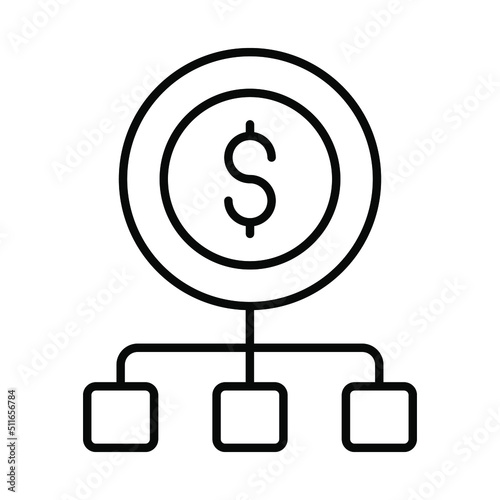network Finance Related Vector Line Icon. Editable Stroke Pixel Perfect.