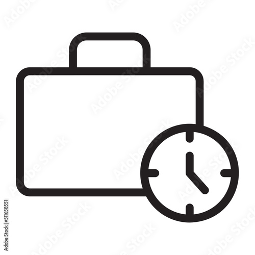 business trip line icon