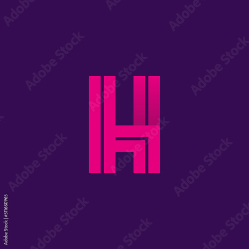 initial logo H or letter H logo alphabet, very suitable for a finance business logo or other business, can also be used as a game or technology community logo	
