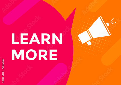 Learn more button. Good idea text web banner template. Sign icon banner © creativeKawsar
