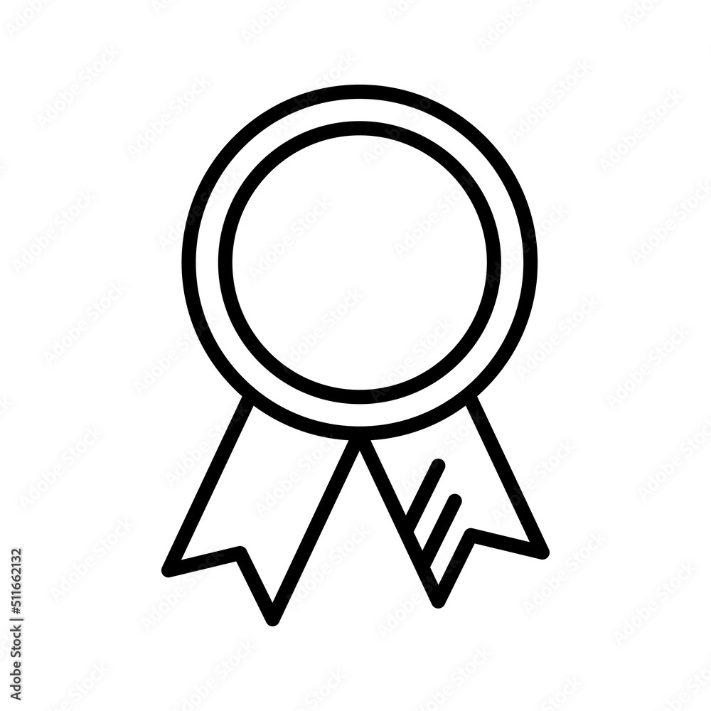 Guarantee or medal thin line icon. Concept consumer control or assurance. Guarantee or medal thin line icon. Concept consumer control or assurance.