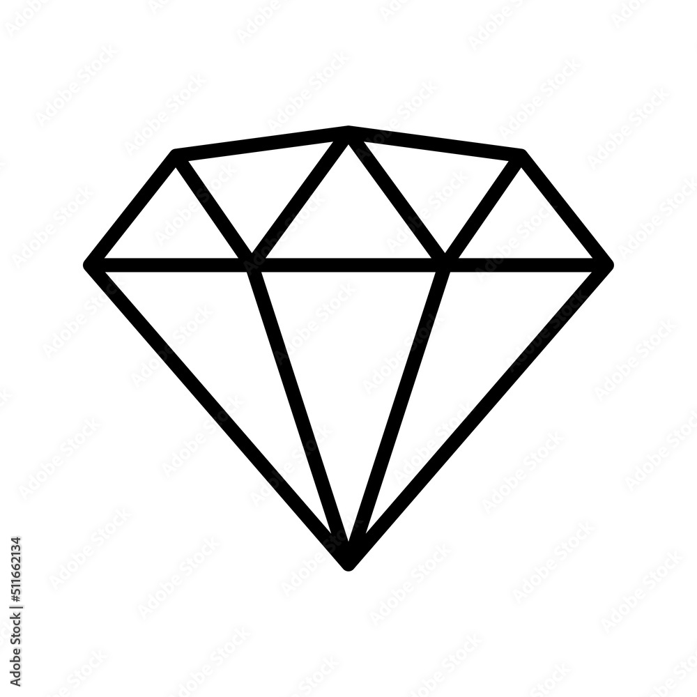 Diamond gemstone icon. Pictogram isolated on a white background. Diamond gemstone icon. Pictogram isolated on a white background.