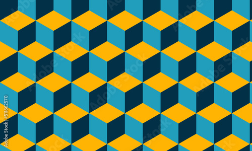 Abstract geometric pattern cubes with pastel colors