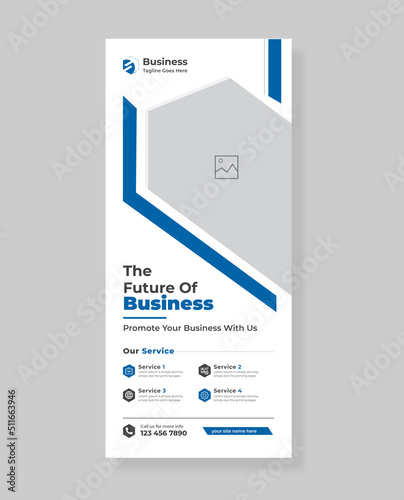 Corporate creative rollup or banner design template  photo