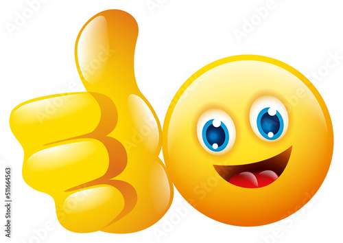 Emoticon doing thumb up