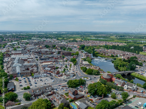 Castleford, Yorkshire, United Kingdom, June 16 2022. Aerial View of Castleford, Yorkshire mining town in the United Kingdom.  photo