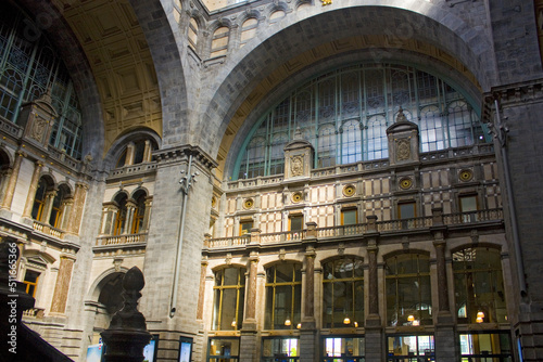 Interior of Railway Station in Antwerp  Belgium