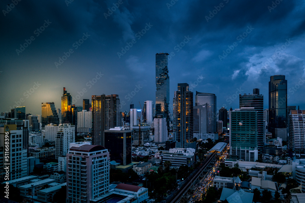 Bangkok Cityscape during the blue hour