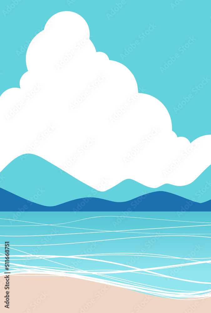 背景イラスト_海の風景 背景イラスト_海の風景