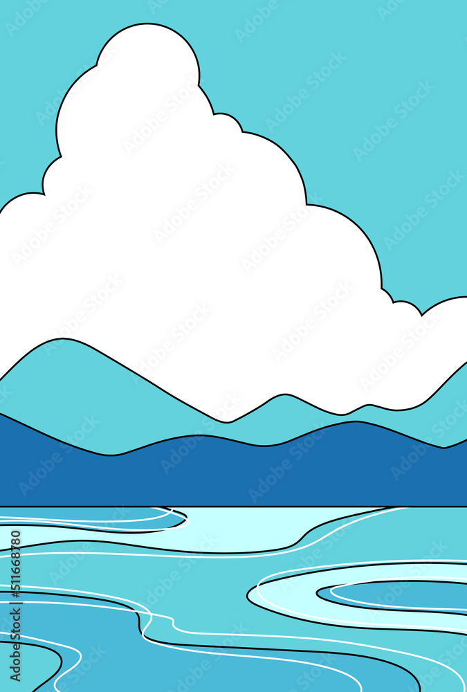 背景イラスト_海の風景 背景イラスト_海の風景