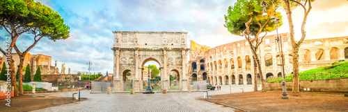 Photography Colosseum and Arch of Constantine, Rome, Italy