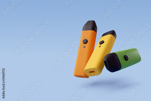 3d Vector Electronic Cigarette, Realistic Mockup.