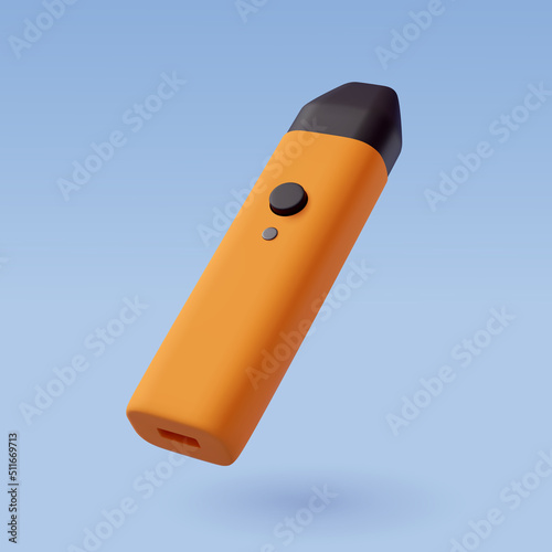 3d Vector Electronic Cigarette, Realistic Mockup.