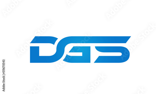 Connected DGS Letters logo Design Linked Chain logo Concept 