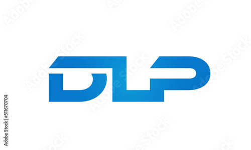 Connected DLP Letters logo Design Linked Chain logo Concept 